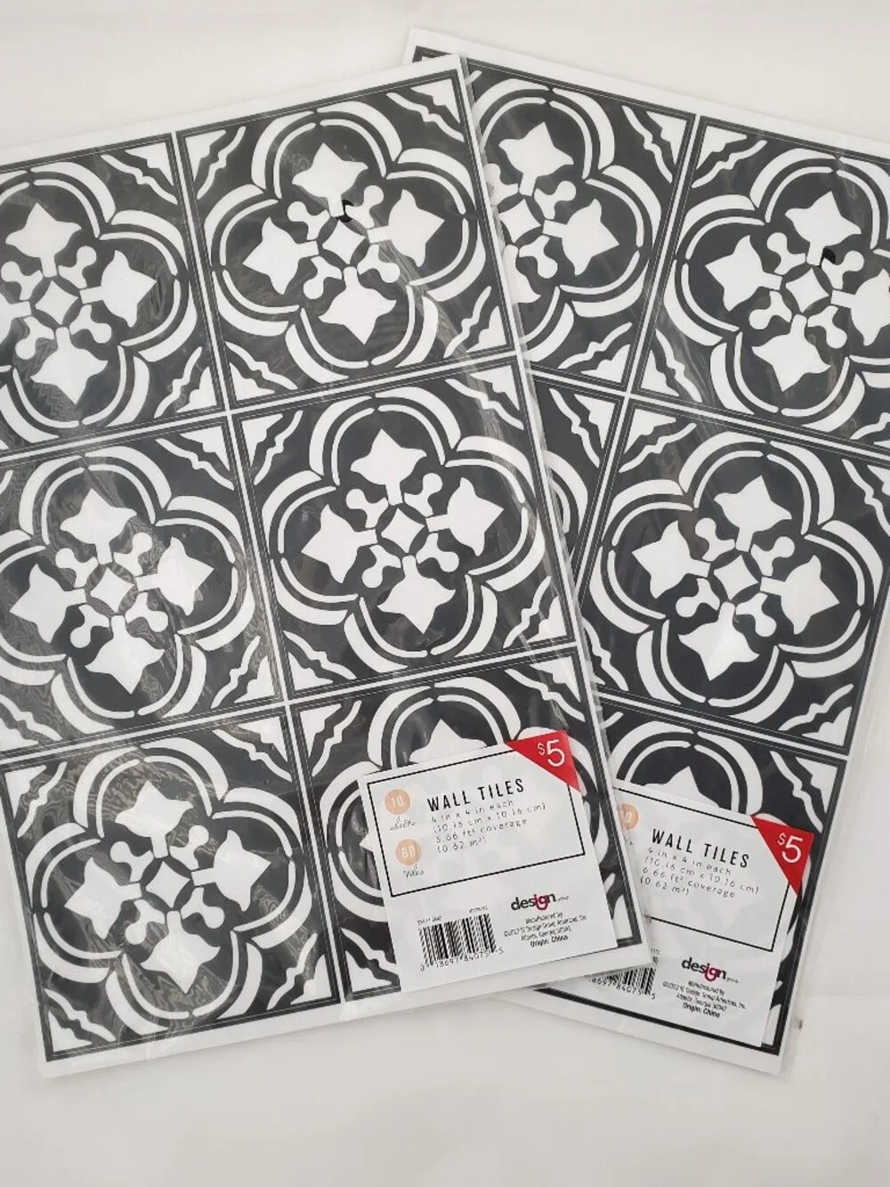 IG Design Group Tiles Removable Peel & Stick 10 Sheets x2 Dorm Rental Friendly